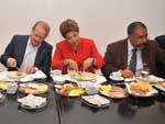 Paulo Paim tomou caf da manh com Dilma Rousseff e Tarso Genro