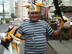 Ambulantes tambm estiveram presentes pelas ruas de Cricima