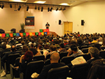 Palestra de abertura do evento, com Emmett Carson, da Silicon Valley Community Foundation