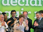 A petista se emocionou ao agradecer ao presidente Luiz Inácio Lula da Silva