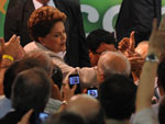 Após manifestações de militantes e cumprimentos, Dilma falou sobre os projetos de governo