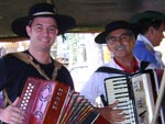 Joseano e Ramon, no rodeio do CTG Campo Verde em Campo Bom