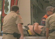 Policial foi levado de helicóptero ao Hospital Universitário, na Trindade - Reprodução, RBS TV