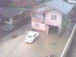 Alagamento na Rua Gustavo Ruminski, no Bairro da  Velha