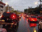 Rua Antnio da Veiga congestionada