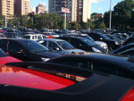 ... e estacionamentos lotados