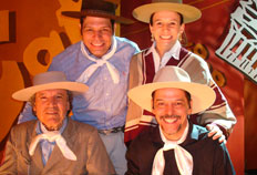 Joca Martins, Juliana Spanevello, Nico Fagundes e Neto Fagundes em Concrdia, SC