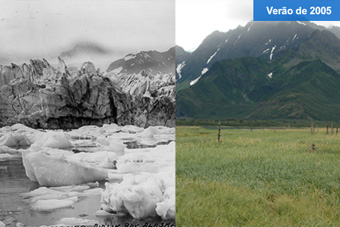 Antes e depois: Registro da Nasa exibe mudanças climáticas no Alasca