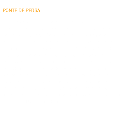 PONTE DE PEDRA
Quem passa por cima dela nem percebe. Lá embaixo é que se encontra a fortaleza. A estrutura da ponte de pedra construída em 1884 impressiona. As paredes foram erguidas usando-se óleo de baleia e areia ou pó de pedra para fazer a liga. A construção fica no limite entre os municípios de São Bento do Sul e de Campo Alegre, dentro de uma propriedade particular, a Pousada Ponte de Pedra. O local oferece passeio de carroça, cavalgada, acesso ao rio que fica junto à ponte, hospedagem e refeição no imóvel preservado por muitas gerações. No local também funciona um ponto de venda de produtos artesanais dos membros da Associação de Turismo Rural da Estrada Dona Francisca. 