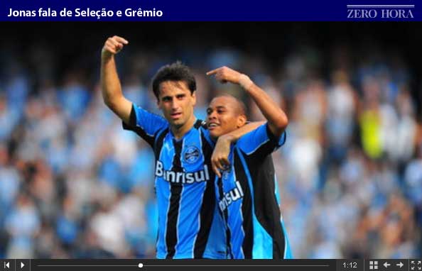 Jonas fala de Seleção Brasileira e sua relação com o Grêmio