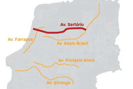 Ruas mais perigosas para os ciclistas em Porto Alegre 