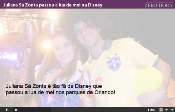 Juliana Sá Zonta passou a lua de mel na Disney