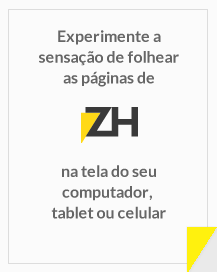 Experimente a sensa��o de folhear as p�ginas de Zero Hora na tela de seu computador